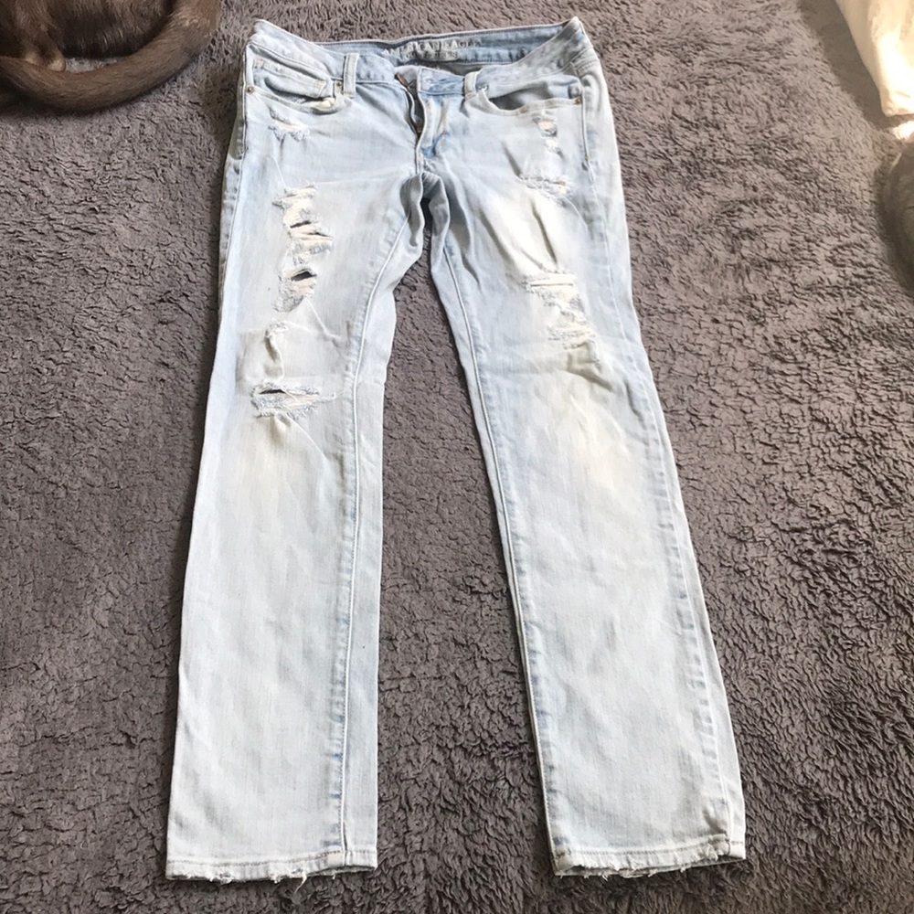 American eagle light wash skinny jeans